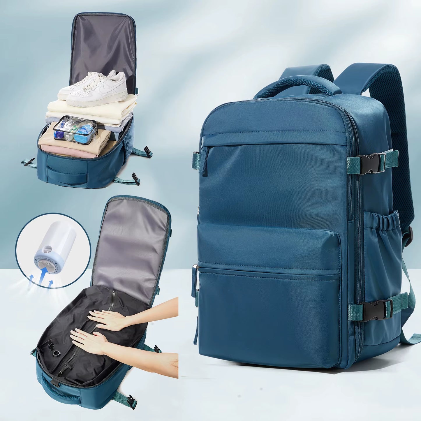 Ultimate Expandable Vacuum Backpack - Large Capacity Business & Travel Bag for Men & Women, Perfect for Laptops & School Essentials