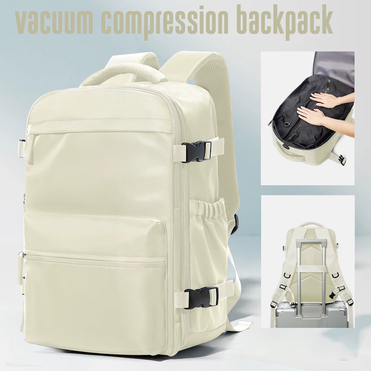 Ultimate Expandable Vacuum Backpack - Large Capacity Business & Travel Bag for Men & Women, Perfect for Laptops & School Essentials