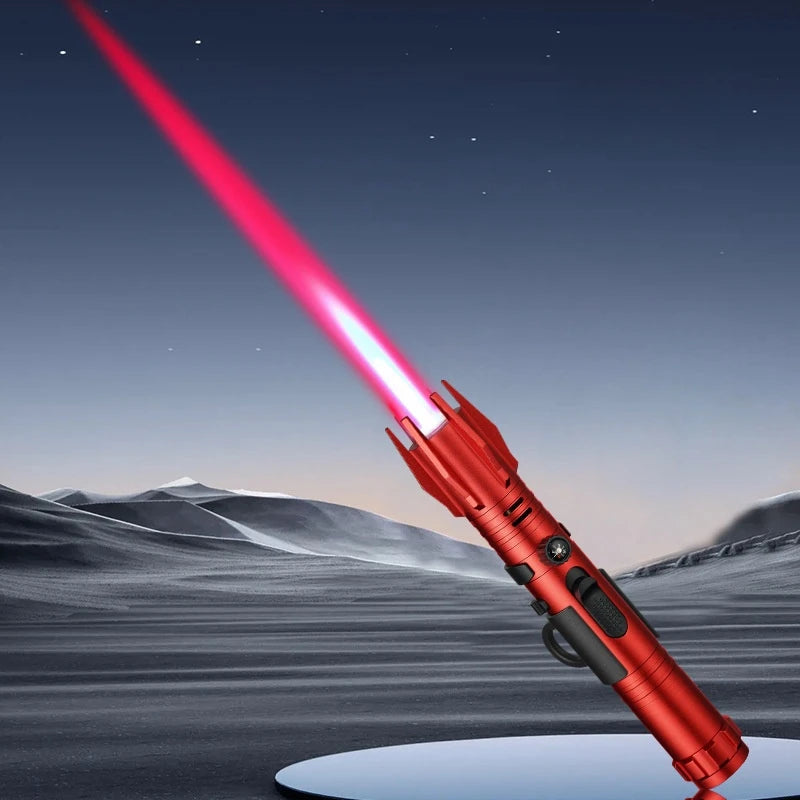Lightsaber Torch Jet Lighter – Powerful Red Flame Windproof Butane Lighter with Compass | Outdoor, BBQ, Welding & Cigar Use