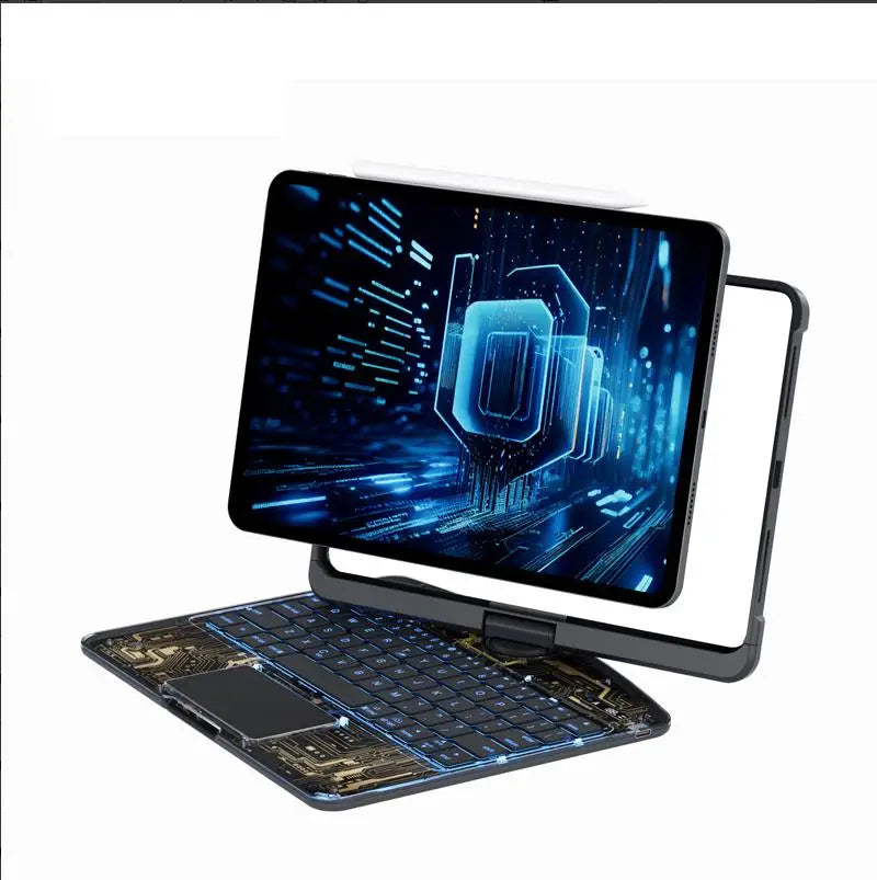 Touchpad Keyboard Case for iPad Air 6 / Pro 11" & 13" – All-in-One Magic Keyboard with Trackpad, 360° Rotation & Drop Protection
