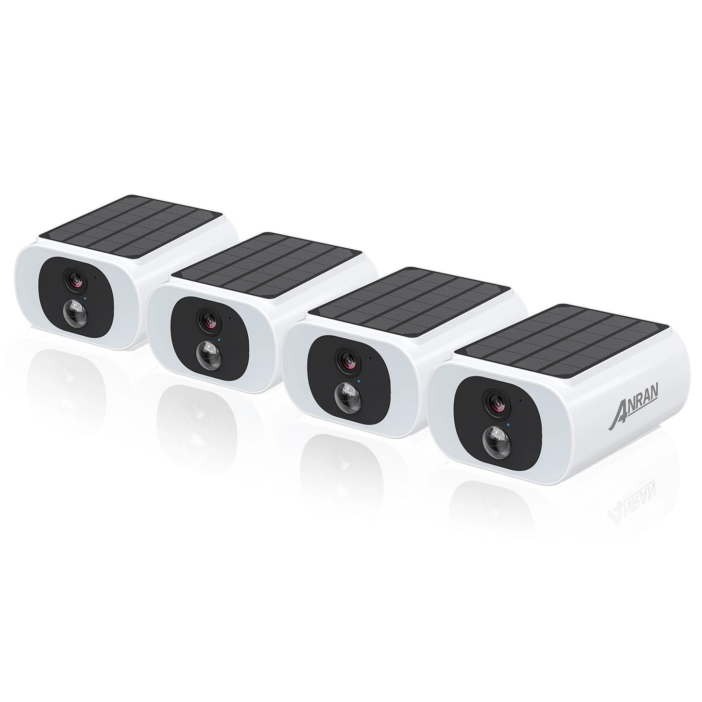 ANRAN Wireless Outdoor Security Camera – 3MP Solar WiFi Camera with Floodlight, Color Night Vision, PIR Motion Detection, 2/3/4 Pack