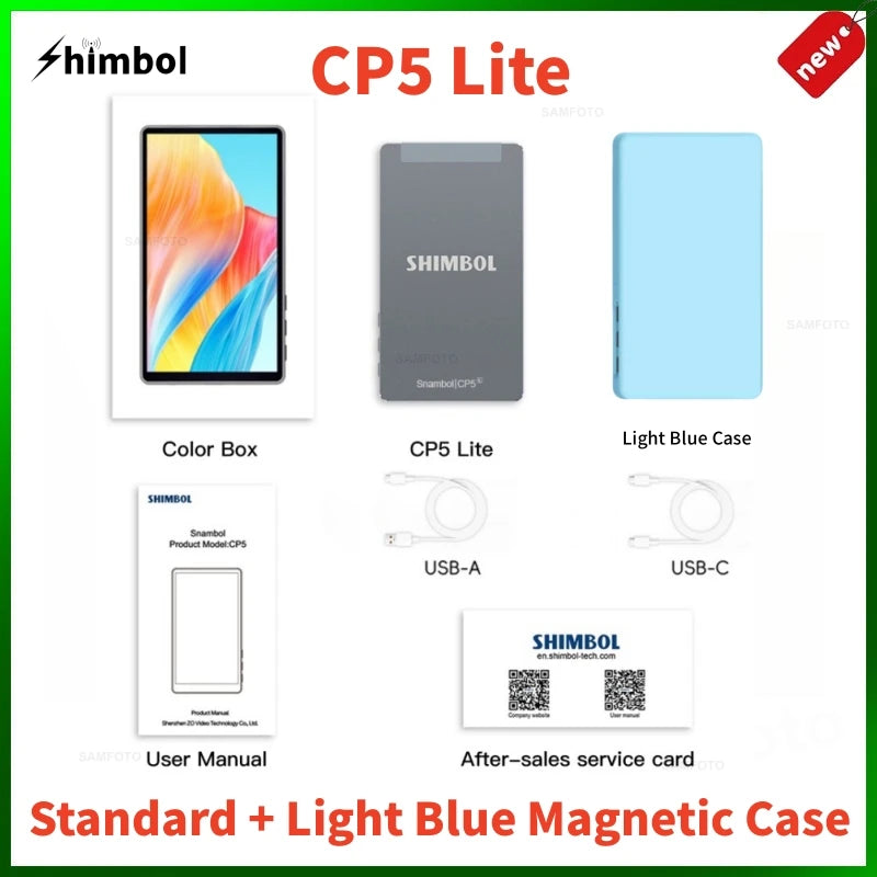SHIMBOL CP5 Lite 5'' Rear Camera Selfie Monitor 1080p FHD Vlog Selfie Phone Monitor Screen for Live Stream for iPhone Android