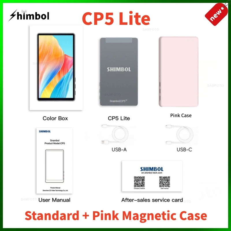 SHIMBOL CP5 Lite 5'' Rear Camera Selfie Monitor 1080p FHD Vlog Selfie Phone Monitor Screen for Live Stream for iPhone Android