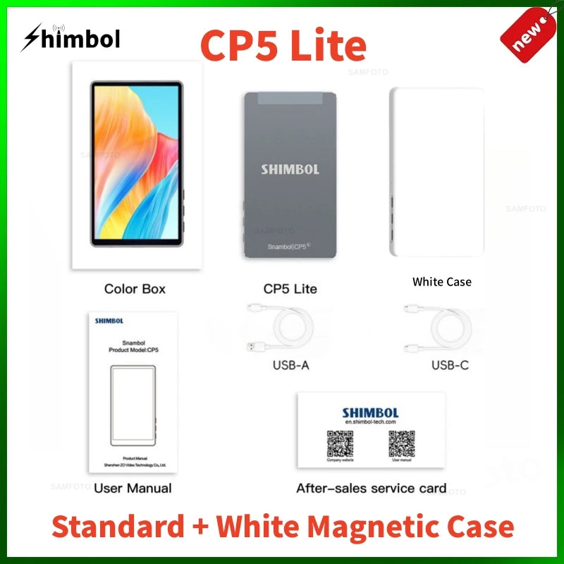 SHIMBOL CP5 Lite 5'' Rear Camera Selfie Monitor 1080p FHD Vlog Selfie Phone Monitor Screen for Live Stream for iPhone Android