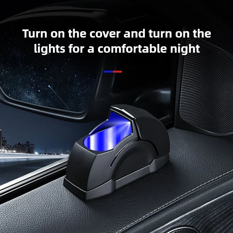 Premium Windproof Car Ashtray – Sleek Metal-Lined Design with Lid, Odor Control, and Stylish Interior Fit