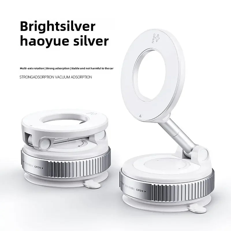360° Adjustable Vacuum Magnetic Car Phone Holder For Magsafe Magnetic Suction Cup Phone Holder Folding Stand for Car Mirror Gym