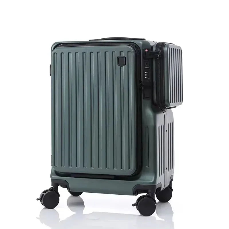 Multifunctional Cabin Luggage with Laptop Pocket & USB – ABS+PC Trolley for Business Travel