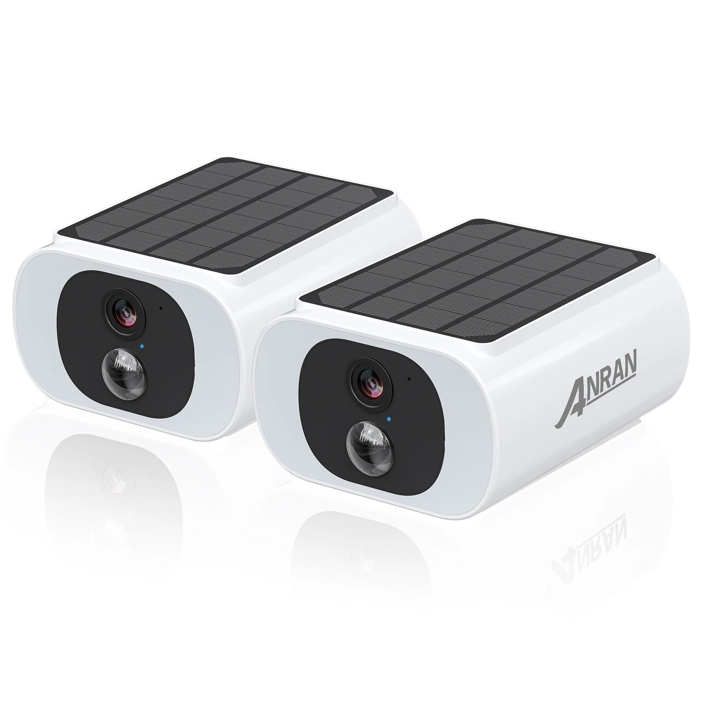 ANRAN Wireless Outdoor Security Camera – 3MP Solar WiFi Camera with Floodlight, Color Night Vision, PIR Motion Detection, 2/3/4 Pack