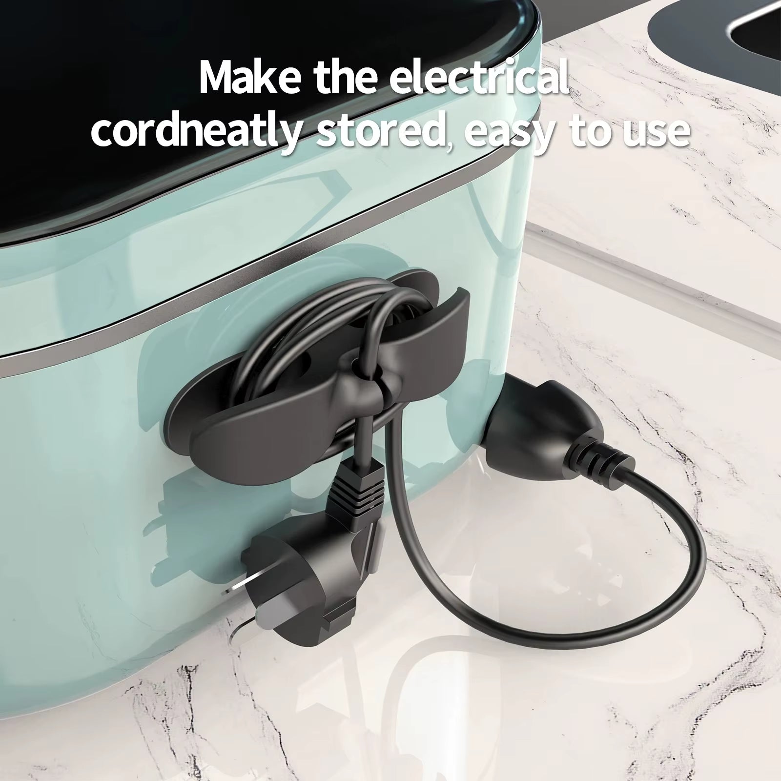 Multi-Function Cable Winder Clips – 4/6pcs Cord Holders for Kitchen Appliances & Office Use