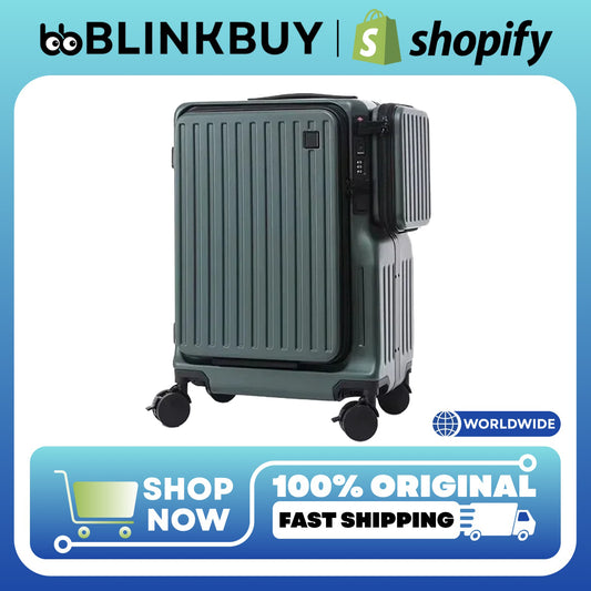 Multifunctional Cabin Luggage with Laptop Pocket & USB – ABS+PC Trolley for Business Travel