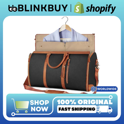 Large PU Leather Travel Tote for Women – Foldable, Lightweight, Carry-On Friendly Duffel Bag