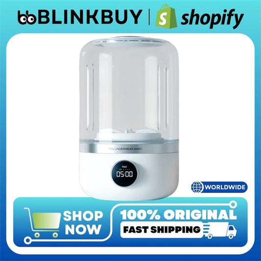 Wireless Washing Machine Portable Underwear Cleaner 1L Mini Socks Washing Machine Dehydratable Laundry Bucket