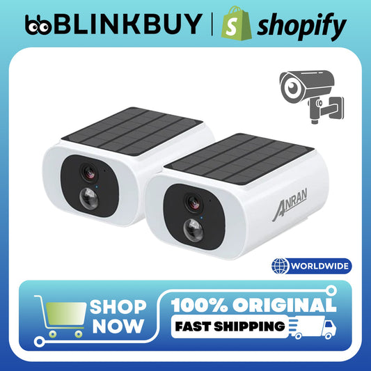 ANRAN Wireless Outdoor Security Camera – 3MP Solar WiFi Camera with Floodlight, Color Night Vision, PIR Motion Detection, 2/3/4 Pack