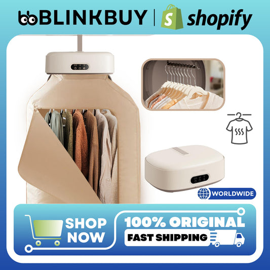 Portable Foldable Electric Clothes Dryer with Remote Control – Compact Travel Laundry Dryer with Timer Function