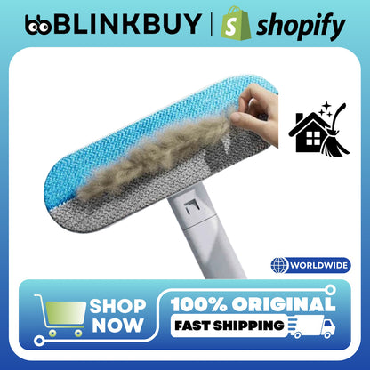 Long Handle Pet Hair Remover Brush Static Cat Hair Cleaner for Carpets Cat Trees Beds Ideal for Cat Furniture Cleaning