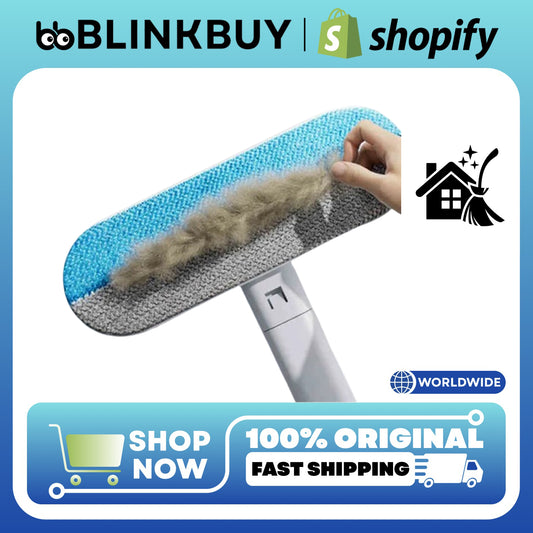 Long Handle Pet Hair Remover Brush Static Cat Hair Cleaner for Carpets Cat Trees Beds Ideal for Cat Furniture Cleaning