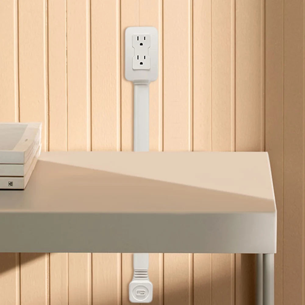 Power Outlet Extender with USB-C – 42/75cm Extension Cord, Fast Charging, US Plug for Sofa, Bedside, or Desk