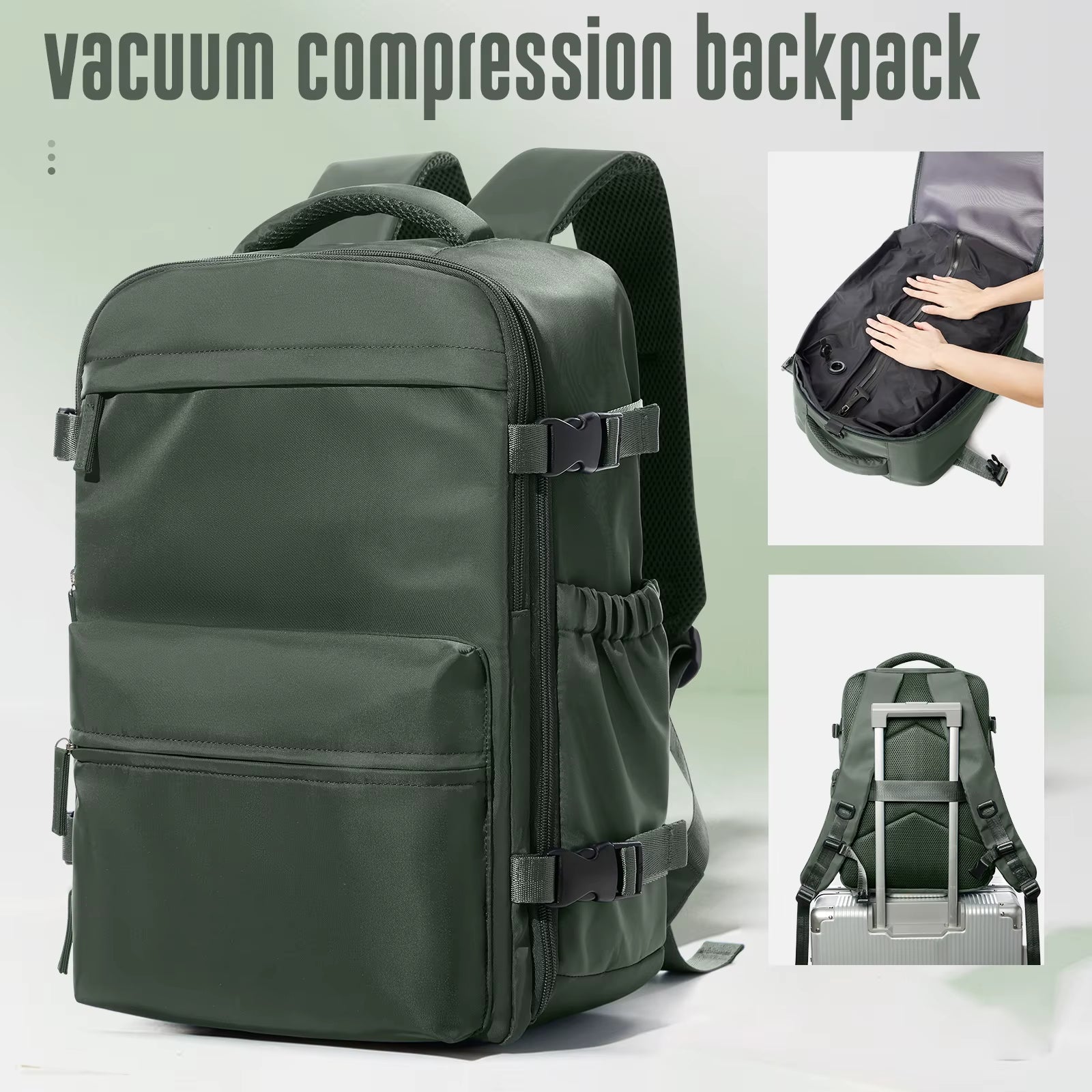Ultimate Expandable Vacuum Backpack - Large Capacity Business & Travel Bag for Men & Women, Perfect for Laptops & School Essentials