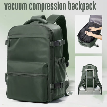 Ultimate Expandable Vacuum Backpack - Large Capacity Business & Travel Bag for Men & Women, Perfect for Laptops & School Essentials