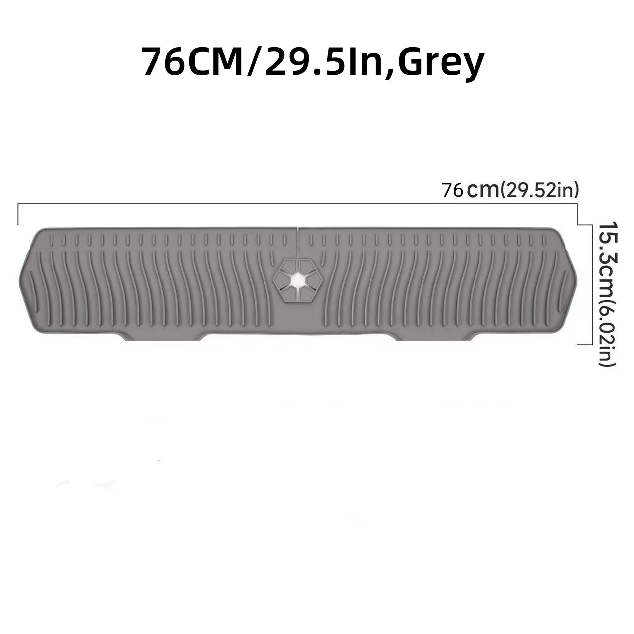 Silicone Kitchen Sink Splash Guard & Draining Mat – 24" / 29.5" Water Barrier Pad for Countertop Protection