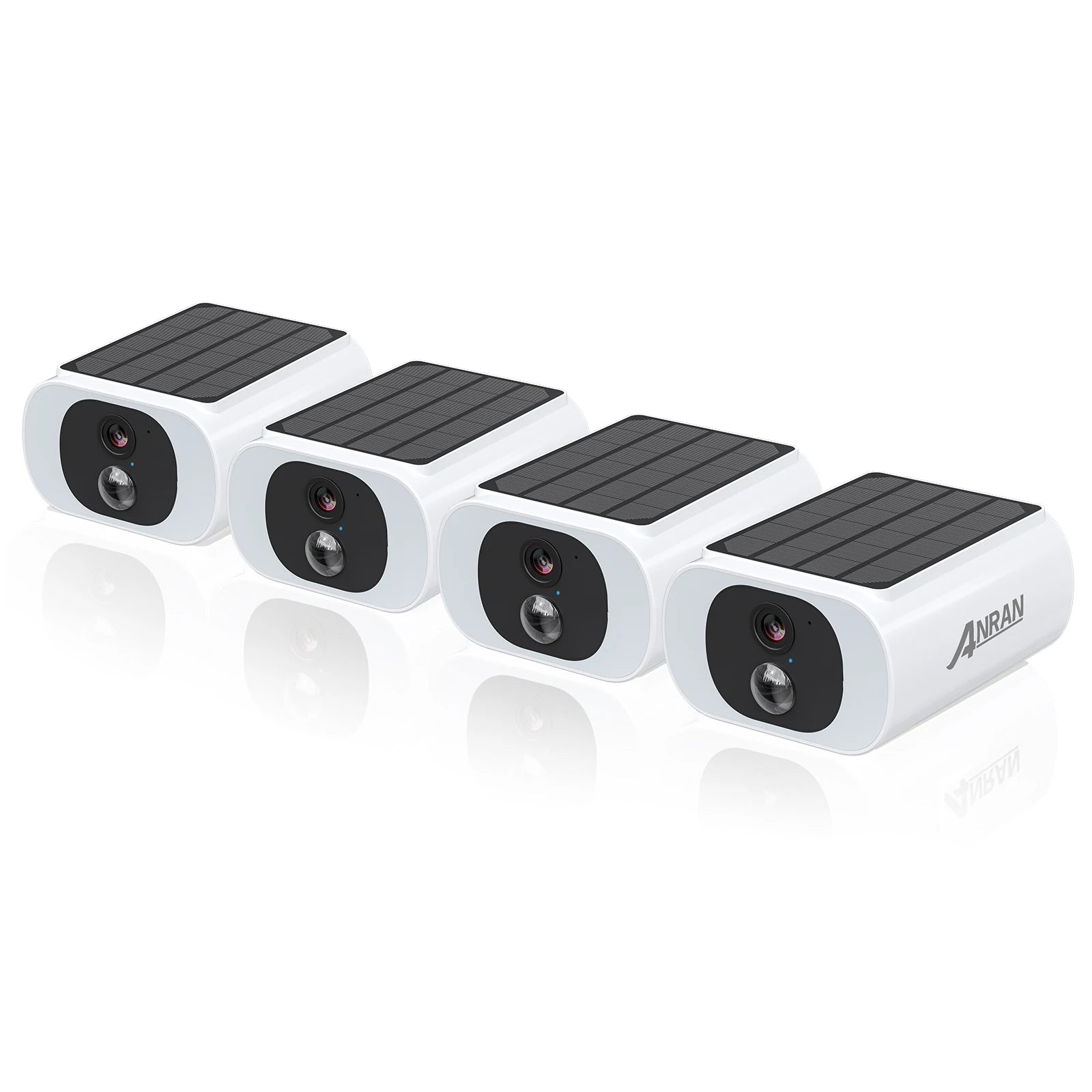 ANRAN Wireless Outdoor Security Camera – 3MP Solar WiFi Camera with Floodlight, Color Night Vision, PIR Motion Detection, 2/3/4 Pack