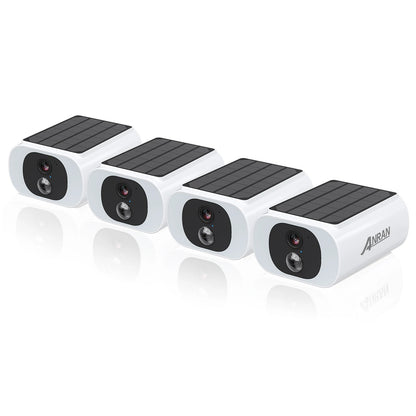 ANRAN Wireless Outdoor Security Camera – 3MP Solar WiFi Camera with Floodlight, Color Night Vision, PIR Motion Detection, 2/3/4 Pack
