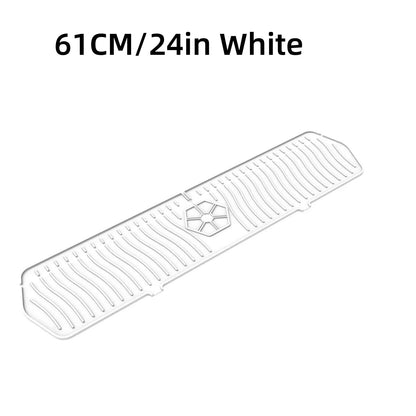 Silicone Kitchen Sink Splash Guard & Draining Mat – 24" / 29.5" Water Barrier Pad for Countertop Protection