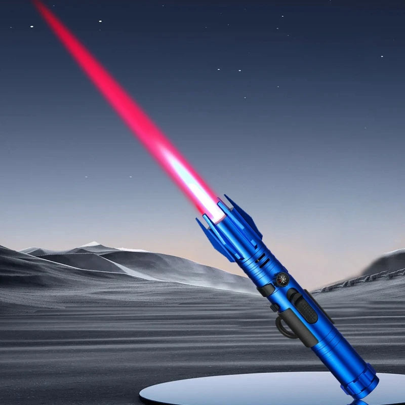 Lightsaber Torch Jet Lighter – Powerful Red Flame Windproof Butane Lighter with Compass | Outdoor, BBQ, Welding & Cigar Use