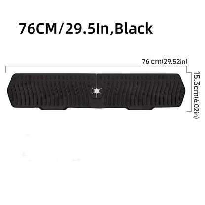 Silicone Kitchen Sink Splash Guard & Draining Mat – 24" / 29.5" Water Barrier Pad for Countertop Protection