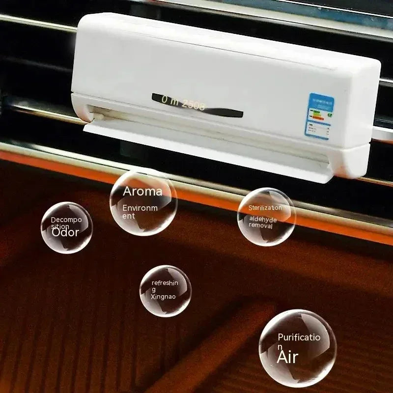 Solar Powered Car Air Purifier & Vent Clip Aromatherapy Diffuser – Deodorizer, Perfume Dispenser & Interior Decoration for Auto AC Vents