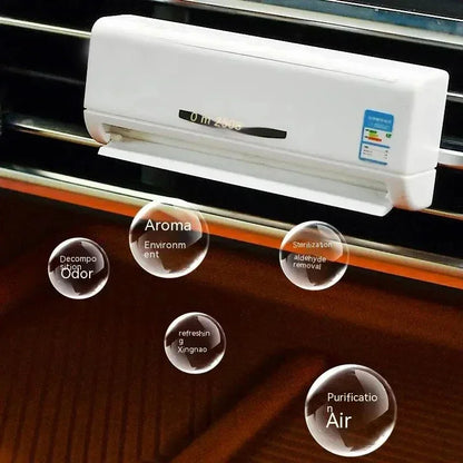 Solar Powered Car Air Purifier & Vent Clip Aromatherapy Diffuser – Deodorizer, Perfume Dispenser & Interior Decoration for Auto AC Vents