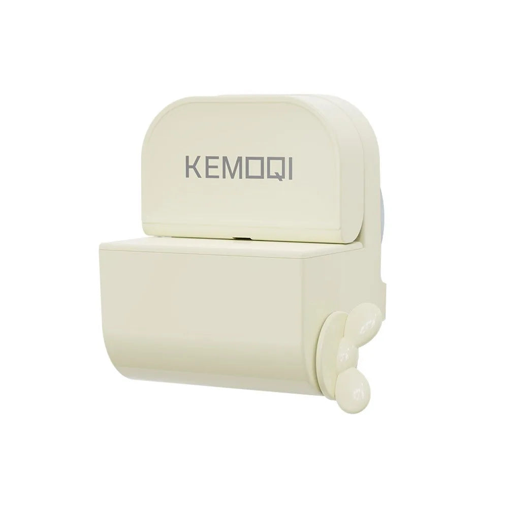 Easy Squeeze Toothpaste Holder with Rack – Manual Dispenser for Neat Bathrooms