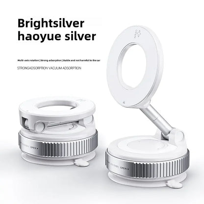 360° Adjustable Vacuum Magnetic Car Phone Holder For Magsafe Magnetic Suction Cup Phone Holder Folding Stand for Car Mirror Gym