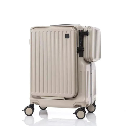 Multifunctional Cabin Luggage with Laptop Pocket & USB – ABS+PC Trolley for Business Travel