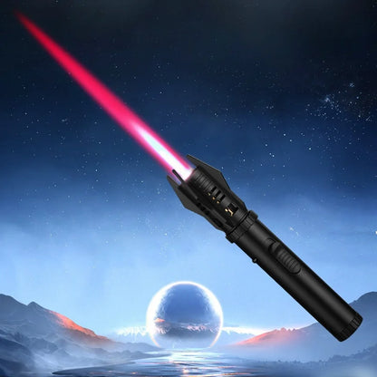 Lightsaber Torch Jet Lighter – Powerful Red Flame Windproof Butane Lighter with Compass | Outdoor, BBQ, Welding & Cigar Use