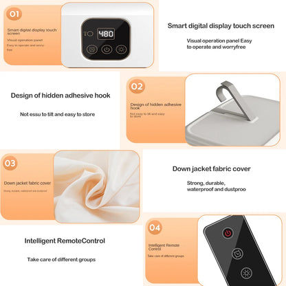 Portable Foldable Electric Clothes Dryer with Remote Control – Compact Travel Laundry Dryer with Timer Function