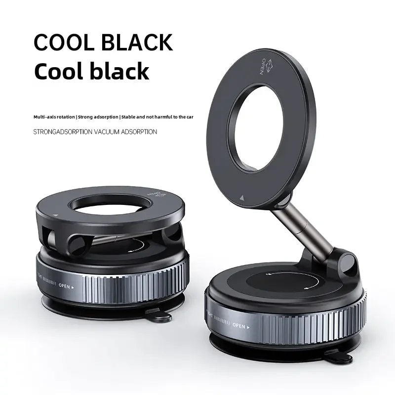 360° Adjustable Vacuum Magnetic Car Phone Holder For Magsafe Magnetic Suction Cup Phone Holder Folding Stand for Car Mirror Gym