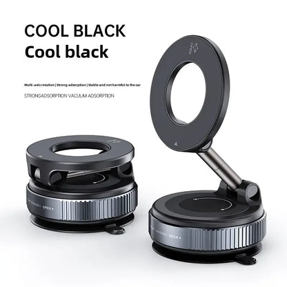 360° Adjustable Vacuum Magnetic Car Phone Holder For Magsafe Magnetic Suction Cup Phone Holder Folding Stand for Car Mirror Gym