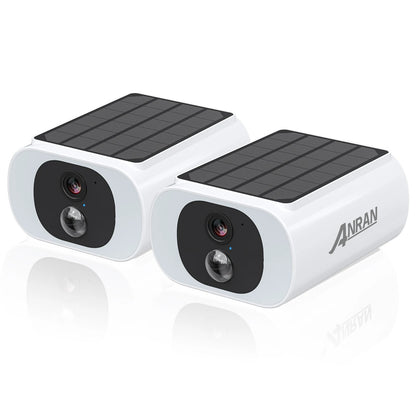 ANRAN Wireless Outdoor Security Camera – 3MP Solar WiFi Camera with Floodlight, Color Night Vision, PIR Motion Detection, 2/3/4 Pack
