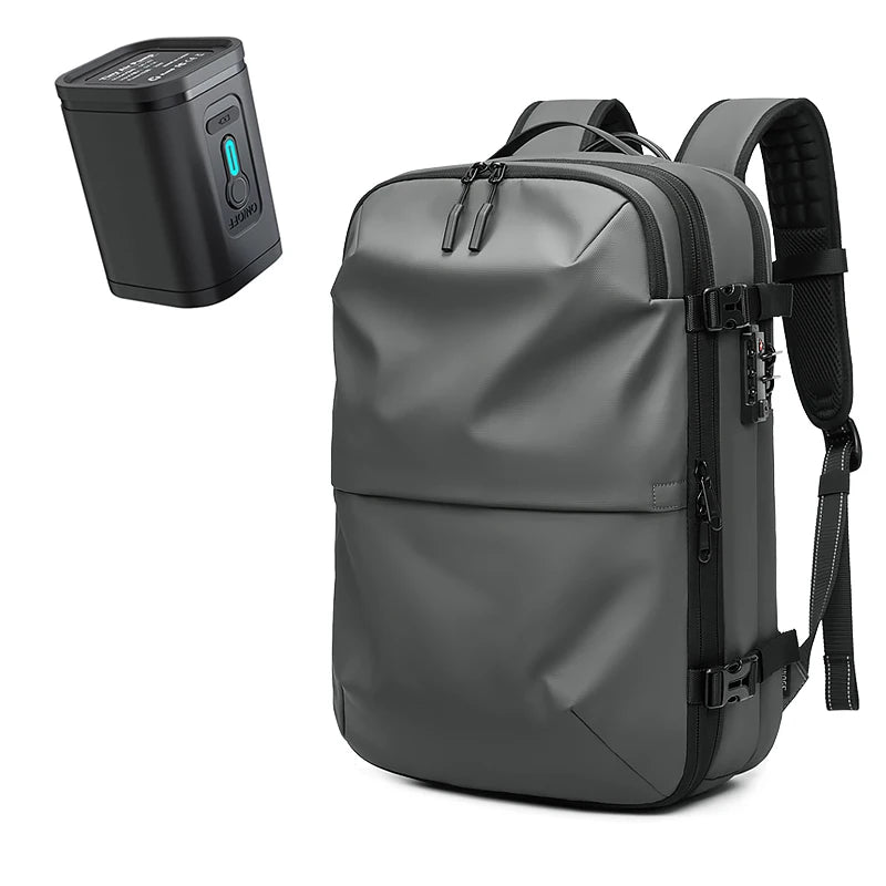 Vacuum Compression Travel Backpack 60L Expandable Air Compression System with TSA Lock Water Resistant Carry-On Luggage