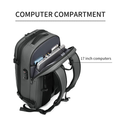 Vacuum Compression Travel Backpack 60L Expandable Air Compression System with TSA Lock Water Resistant Carry-On Luggage