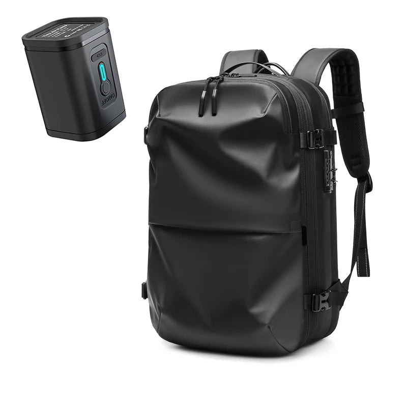 Vacuum Compression Travel Backpack 60L Expandable Air Compression System with TSA Lock Water Resistant Carry-On Luggage